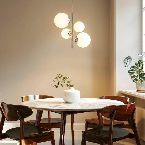 Lampa wisząca Dione ALDEX, możliwość ściemniania, chromowy / srebrny, salon / jadalnia, szkło, nowoczesny