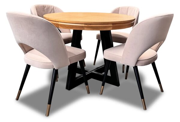 Stół Loft IV + 4 krzesła KW112