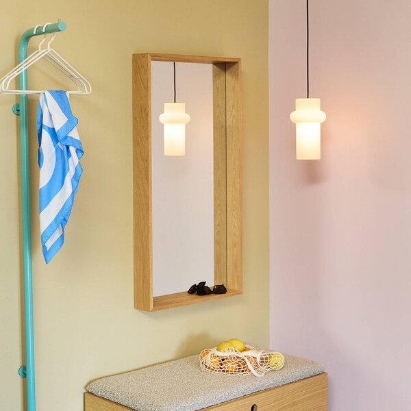 Hübsch Lampa wisząca Pilule Up, możliwość ściemniania, biały / opal, salon / jadalnia, szkło, skandynawski