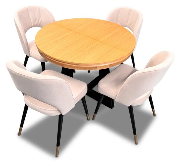Stół Loft IV + 4 krzesła KW112