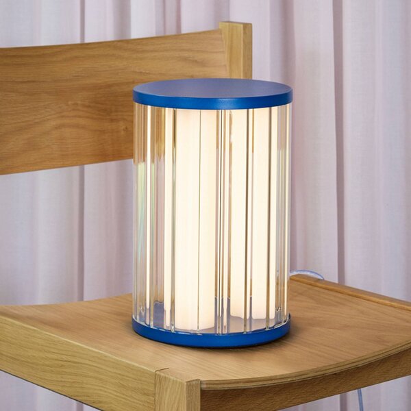 Hübsch Lampa stołowa Aru, możliwość ściemniania, niebieski, salon / jadalnia, metal, nowoczesny