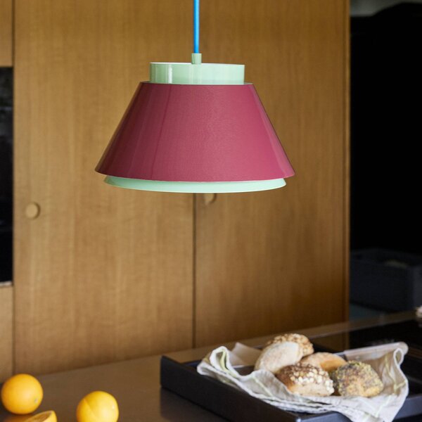 Hübsch Lampa wisząca Remi, możliwość ściemniania, zielony, salon / jadalnia, metal, skandynawski