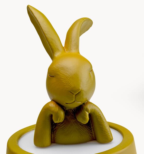KARE Lampa stołowa LED Animal Rabbit z akumulatorem, zielona, IP54, 29 cm Rabbit, możliwość ściemniania, zielony, salon / jadalnia, tworzywo sztuczne, design
