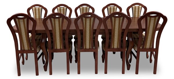 Stół rozkładany, stół do jadalni Ludwik 160/90cm + 6 krzeseł KW15