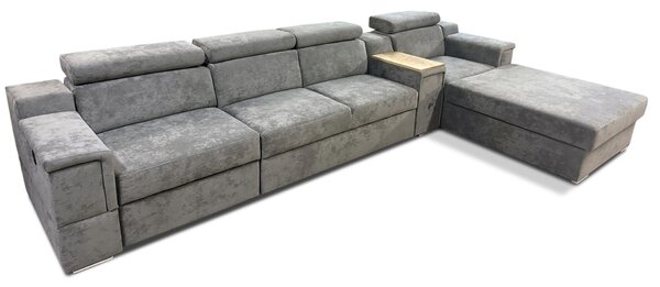 Narożnik rozkładany, kanapa narożna 350/200 cm Jumbo + Fotel z relaxem elektrycznym