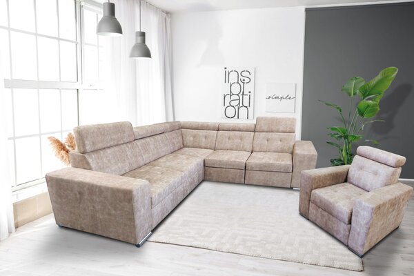 Narożnik rozkładany Satya II Relax 320/250 cm + Fotel Satya Relax