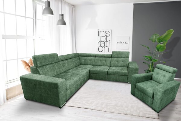Narożnik rozkładany Satya II Relax 320/250 cm + Fotel Satya Relax