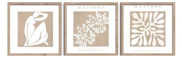 Obrazy zestaw 3 szt. 30x30 cm Matisse – Styler
