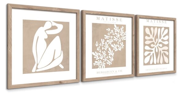 Obrazy zestaw 3 szt. 30x30 cm Matisse – Styler