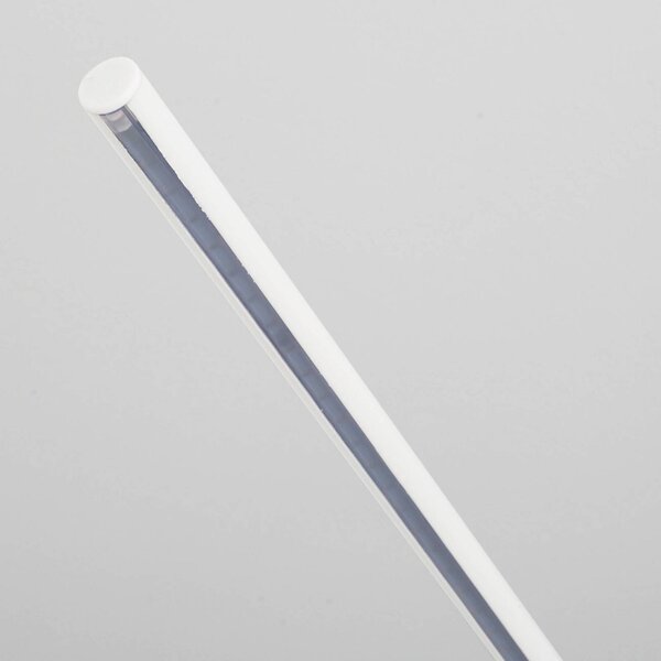 Lampa stojąca LED DANUA Lindby, możliwość ściemniania, biały / opal, salon / jadalnia, metal, nowoczesny