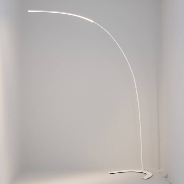 Lampa stojąca LED DANUA Lindby, możliwość ściemniania, biały / opal, salon / jadalnia, metal, nowoczesny