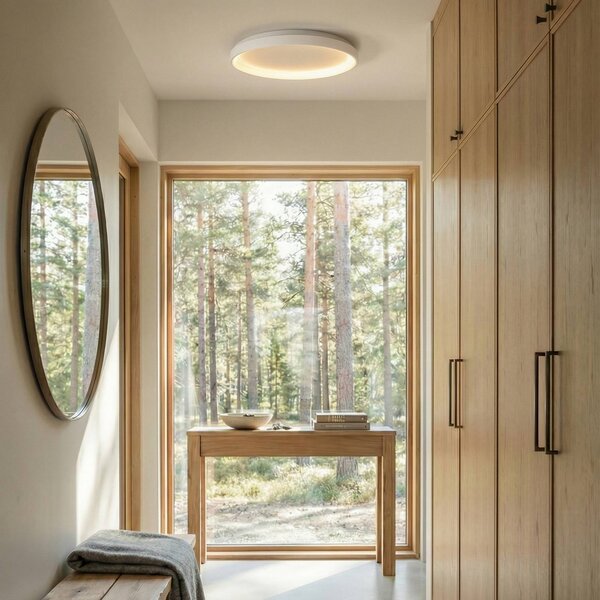 Lampa sufitowa LED Vivy Arcchio, możliwość ściemniania, biały / opal, kuchnia, metal, nowoczesny