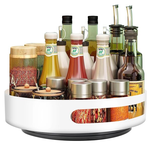 Obracający się stolik "Lazy Susan" o zakresie obrotu 360 stopni, organizer, wykonany ze stali węglowej, wymiary 22x22x5 cm, do kuchni