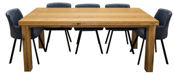ZESTAW MEBLI: Stół Orfeusz 200/100+ 2x50cm + 6 krzeseł KW101