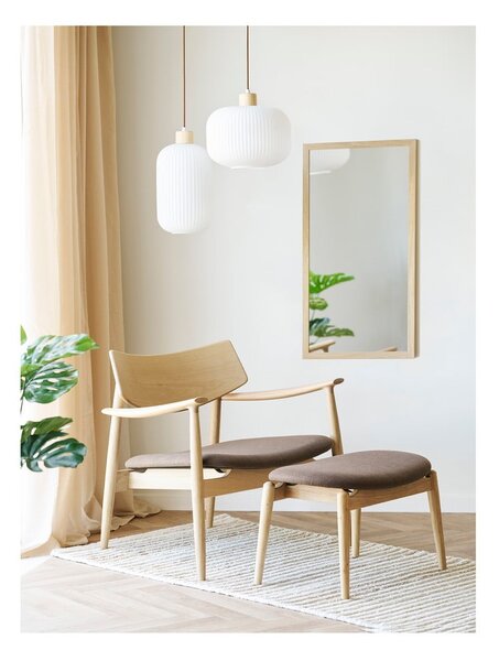 Biała lampa wisząca ze szklanym kloszem ø 30 cm Argalo – House Nordic