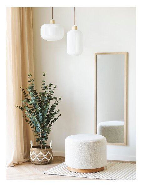 Biała lampa wisząca ze szklanym kloszem ø 30 cm Argalo – House Nordic