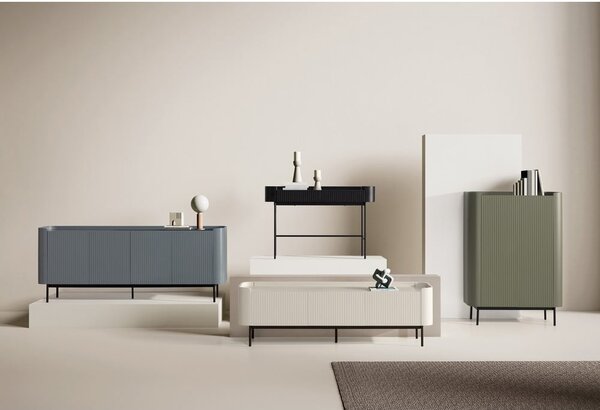 Zielona szafka pod TV 180x55x40 cm Willa – MOME