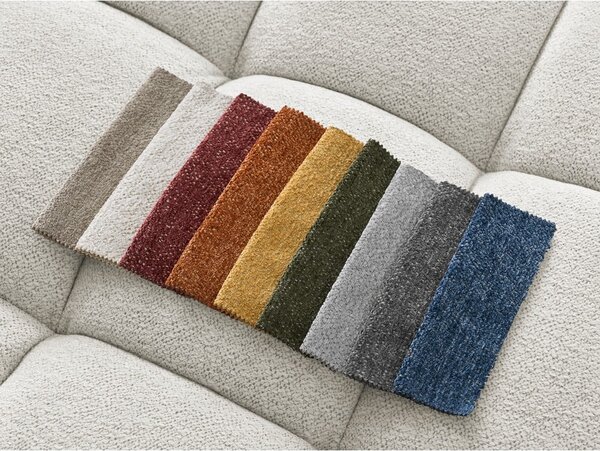 Biała sofa z tkaniny szenilowej 278 cm Everest – Bobochic Paris