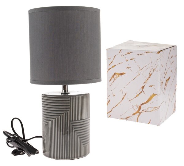Lampa stołowa ceramiczna Matrix 33 cm, szary
