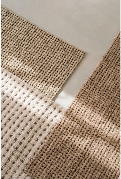 Wełniany chodnik odpowiedni do prania/tkany ręcznie w naturalnym kolorze 80x230 cm Unexpected Wool – Lorena Canals