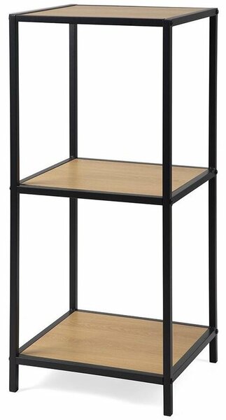 Metalowy regał LOFTY Tower 3 OAK, 83 x 35 cm