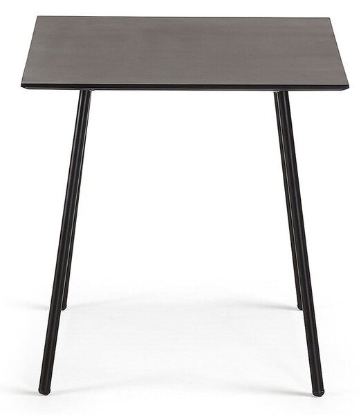 Czarny stół Kave Home Ulrich, 75x75 cm