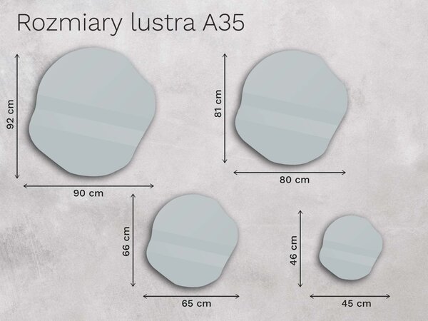 Organiczne lustro LED z oświetleniem A35