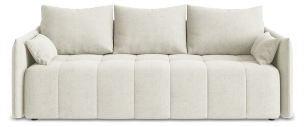 Beżowa rozkładana/ze schowkiem sofa 225 cm Moku – Makamii