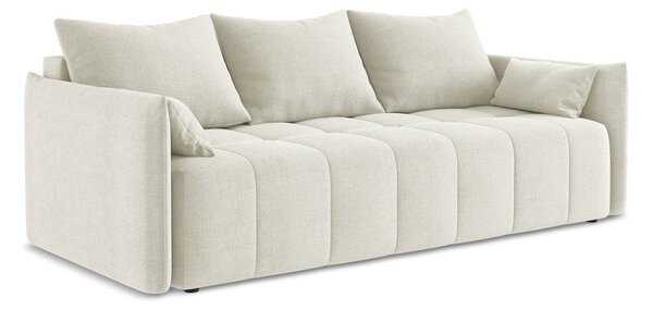 Beżowa rozkładana/ze schowkiem sofa 225 cm Moku – Makamii