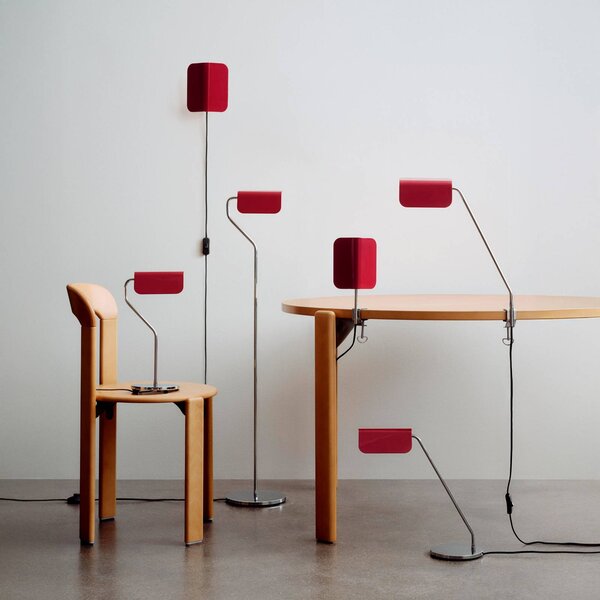 HAY Lampka z klipsem Apex, czerwony, biuro, metal, design