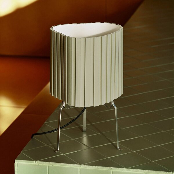 HAY Lampa stołowa Canelé, zielony, salon / jadalnia, tkanina / materiał / jedwab, design