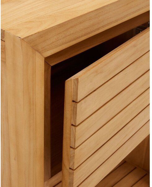 Niska szafka pod umywalkę z litego drewna tekowego 60x80 cm Saula – Kave Home