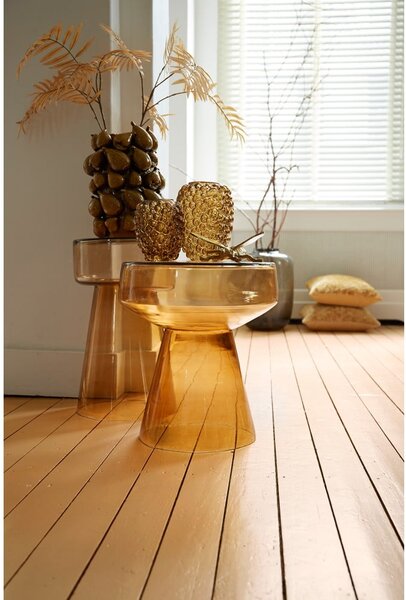 Szklany okrągły stolik ø 30 cm Dakwa – Light & Living