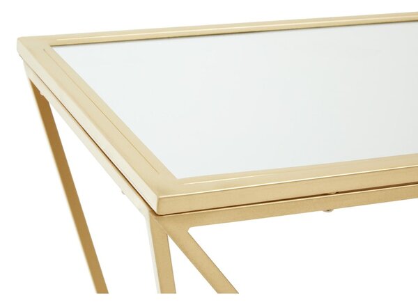 Konsola w kolorze złota ze szklanym blatem 40x120 cm Farran – Premier Housewares