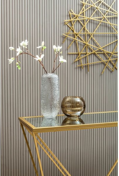 Konsola w kolorze złota ze szklanym blatem 40x120 cm Farran – Premier Housewares