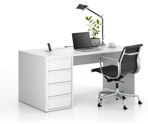 Kontener biurowy FRAME, 428 x 763 x 721 mm, biały