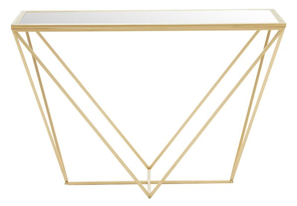Konsola w kolorze złota ze szklanym blatem 40x120 cm Farran – Premier Housewares