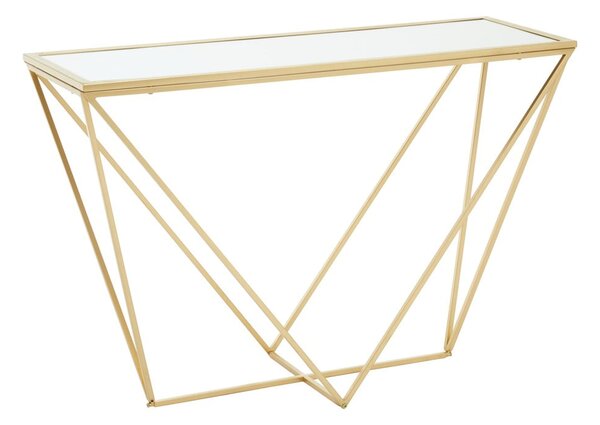 Konsola w kolorze złota ze szklanym blatem 40x120 cm Farran – Premier Housewares