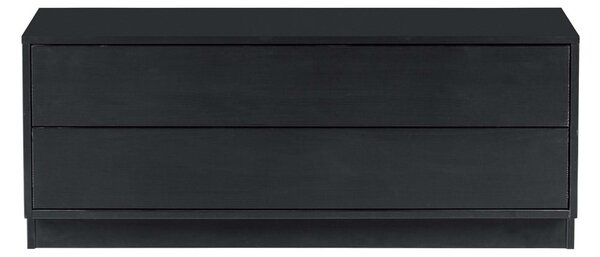 Czarna modułowa szafka pod TV z litego drewna sosnowego 100x40 cm Finca – WOOOD