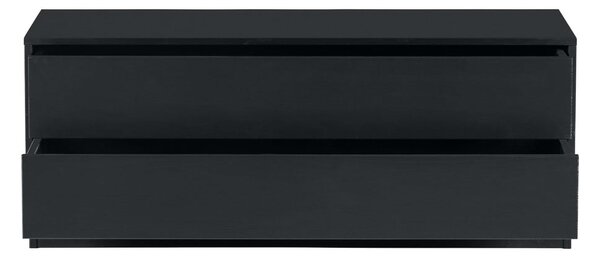 Czarna modułowa szafka pod TV z litego drewna sosnowego 100x40 cm Finca – WOOOD