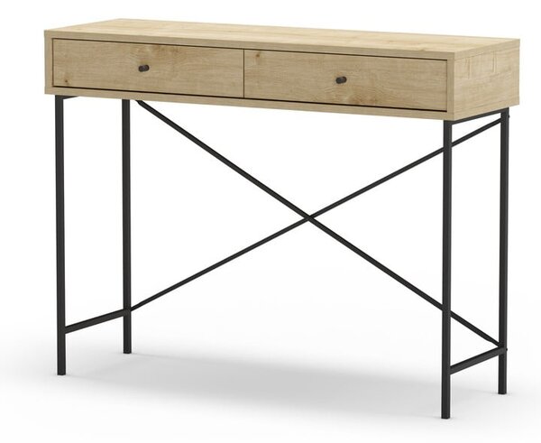 Konsola z blatem w dekorze dębu 35x110 cm Titan – Marckeric