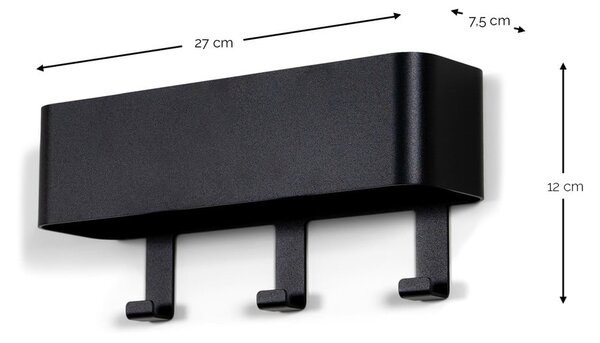 Jasnożółty stalowy wieszak ścienny z półką 27 cm Dax Play – Spinder Design