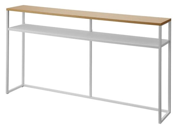 Biało-jasnobrązowa konsola w dekorze jesionu 20,5x126 cm Tower – YAMAZAKI