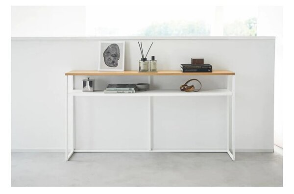 Biało-jasnobrązowa konsola w dekorze jesionu 20,5x126 cm Tower – YAMAZAKI