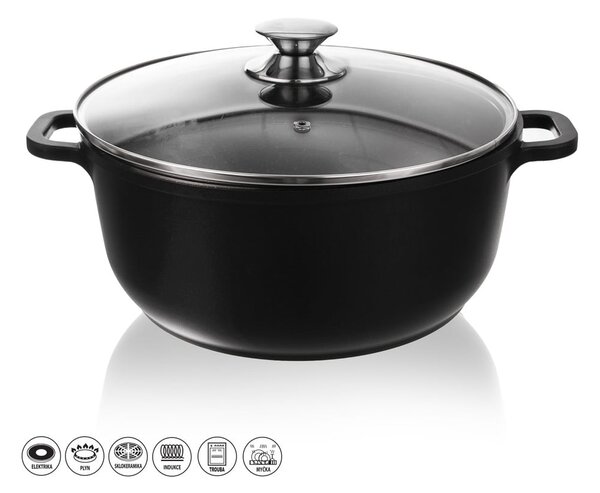 Aluminiowy garnek ze szklaną pokrywką Orion Grande, ø 28 cm