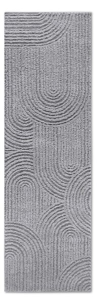 Szary chodnik 80x240 cm Chappe Light Grey – Elle Decoration