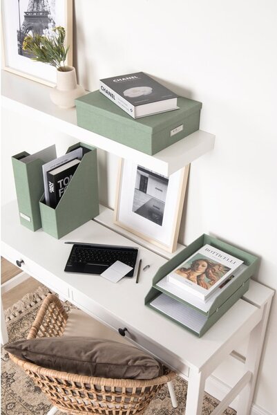 Zielone kartonowe organizery zestaw 5 szt. na dokumenty Holger Canvas Paper Laminate – Bigso