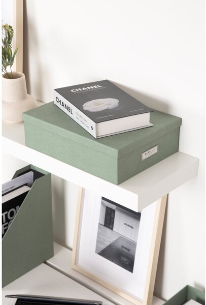 Zielone kartonowe organizery zestaw 5 szt. na dokumenty Holger Canvas Paper Laminate – Bigso