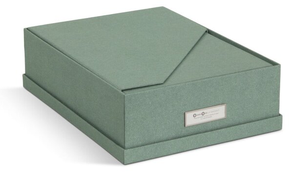 Zielone kartonowe organizery zestaw 5 szt. na dokumenty Holger Canvas Paper Laminate – Bigso
