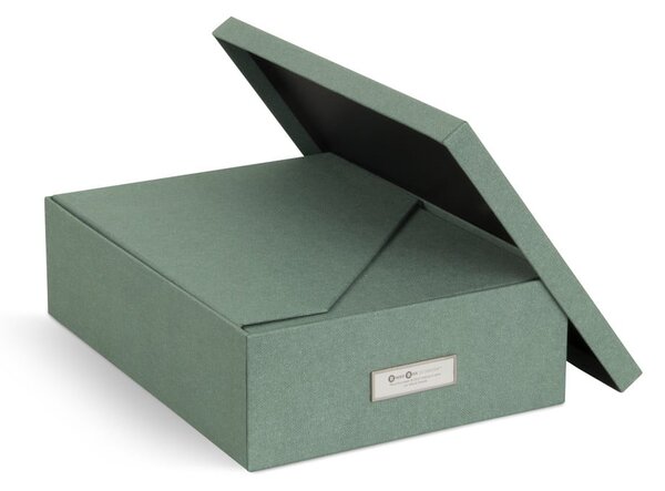 Zielone kartonowe organizery zestaw 5 szt. na dokumenty Holger Canvas Paper Laminate – Bigso